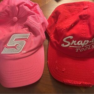 Snap-on Tools Red and Pink baseball caps